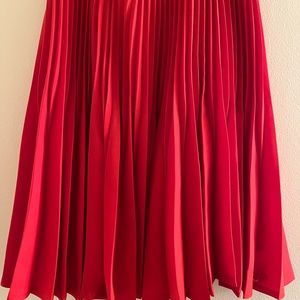 KENZO PARIS Red vintage pleated skirt
